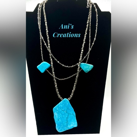 Blue Turquoise Necklace by Ani’s Creations - Picture 2 of 2